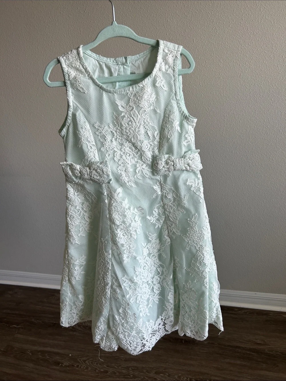 Gymboree Mint and White Lace Party Dress